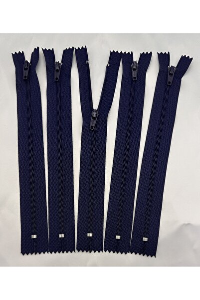 Fermuar 18 cm 50 Adet Etek, Pantolon, Cüzdan, iç cep, Kol Yırtmaç,  Kalem Çantası İçin Renk Lacivert