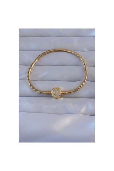 Skygo Brass Gold Color Zircon Stone Charm Bracelet - Tj-Bb6220