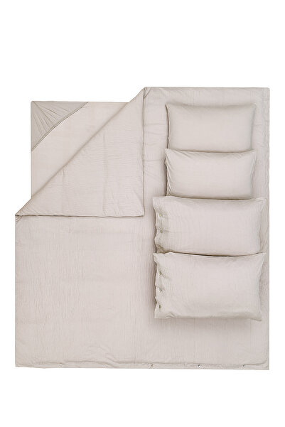 Yataş Dia Двоспальний комплект постільної білизни з бавовни - Бежевий