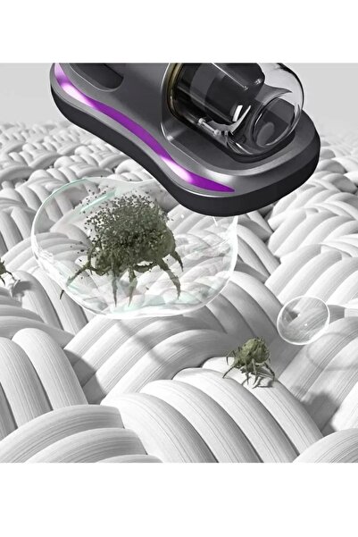 TEG Elektronik Kablosuz Mini Şarjlı Uv-c Işınlı Akar Çarşaf Koltuk Kedi Köpek Tüy Temizleme El Gırgır Süpürgesi