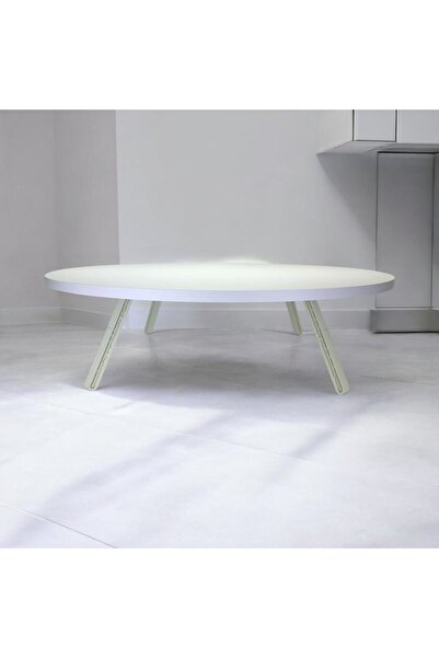 ADIM EBATLAMA Katlanabilir Yer Sofrası Hamur Açma Tahtası BEYAZ Oyun Masası