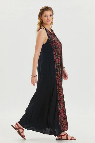 Los banditos Crew Neck Pocket Detailed Shabby Dress