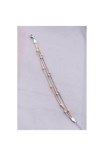 Skygo 316L Anti-Tarnish Steel Silver Color Women's Bracelet with Ball Chain - TJ-BB4172
