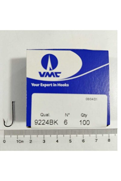 VMC 9224 Siyah Uzun Pala Çapraz Olta İğnesi 100 Adet No : 6