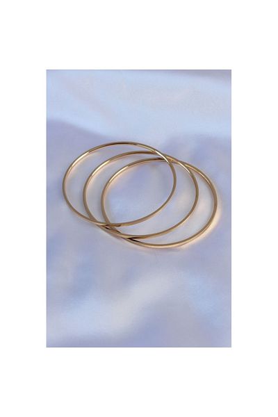 Skygo 316l Steel Gold Color Ajda Model Women's 65 Mm Bracelet - Tj-bb5361