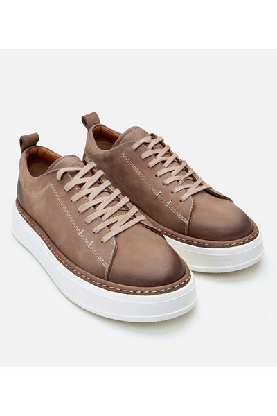 Hotiç Ανδρικά αθλητικά παπούτσια Nubuck Leather Mink Light Sole