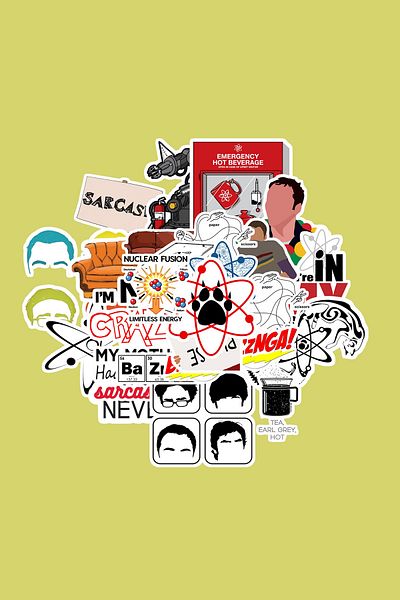 dadi ramba Big Bang Theory Bullet Journal - Agenda - Planner - Notebook - Laptop Sticker Decal - Sticker Pack