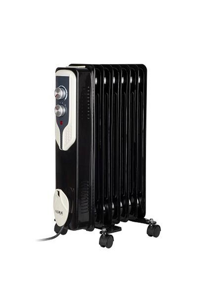 Floria Calorifer electric Floria ZLN3642, Negru 1500 W, 7 elementi, 3 trepte de putere, Termostat reglabil