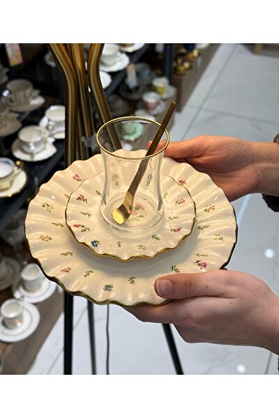 Onedekor طقم شاي كيك جميل مكون من 18 قطعة