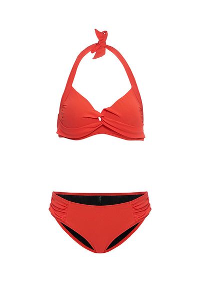 AQUAVİVA Aquaviva Women's Red Violet Halter Neck Bikini Set