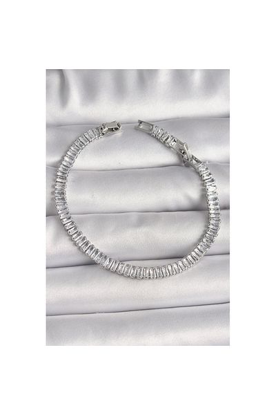 Skygo Brass Silver Color Zircon Stone Waterway Model Women's Bracelet - Tj-Bb6725