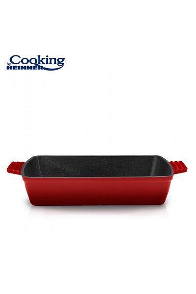 Cooking by Heinner ENAMELLED CAST IRON TRAY 33 x 23 x 7 CM, RED LINE