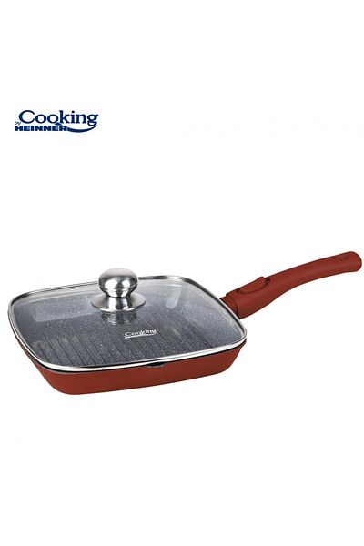 Cooking by Heinner ALUMINUM GRILL PAN + LID 28 x 4 CM, CALABRIA