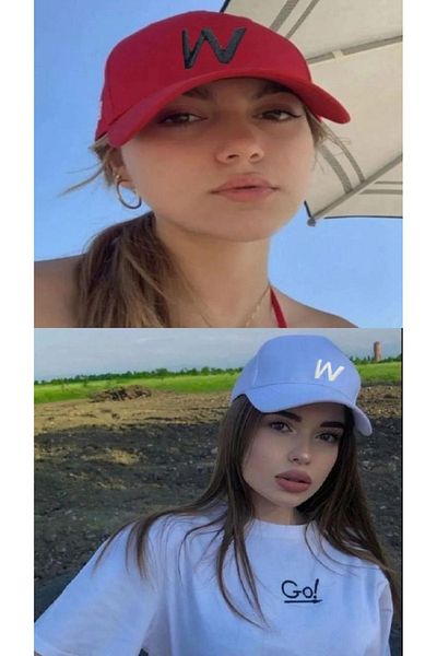 w white stars sports & wear Спортна шапка унисекс, комплект от 2 части с бродирана велкро задна част и регулируема закопчалка