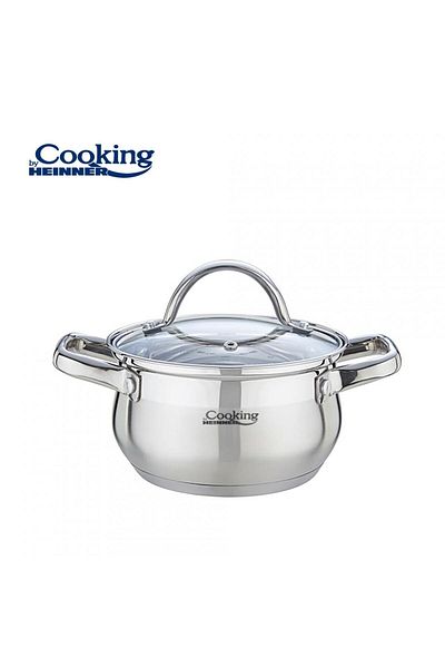 Heinner SEMIOALA INOX+CAPAC 18 X 10.5 CM, 2.6 L, AMIRA, COOKING BY