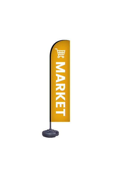 CMB SHOP MARKET Yelken Plaj Bayrağı Canlı Kaliteli Raşel Kumaş Baskı Bayrak 7...