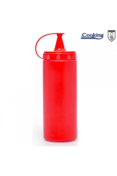 Cooking by Heinner DISPENSER BOTTLE FOR SAUCES 700 ML, RED