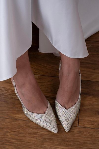 sovrana Gold Stone Heeled Shoes