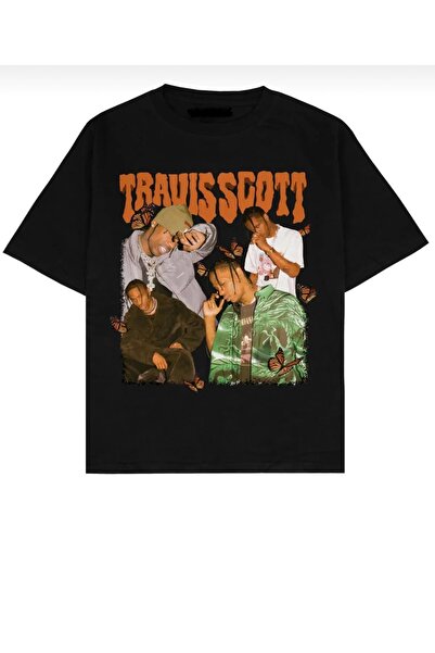 TRENDPUNKY ترافيس سكوت تي شيرت مطبوع