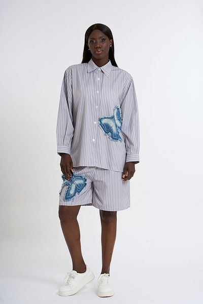 HANIQA Bow Detailed Shorts Set