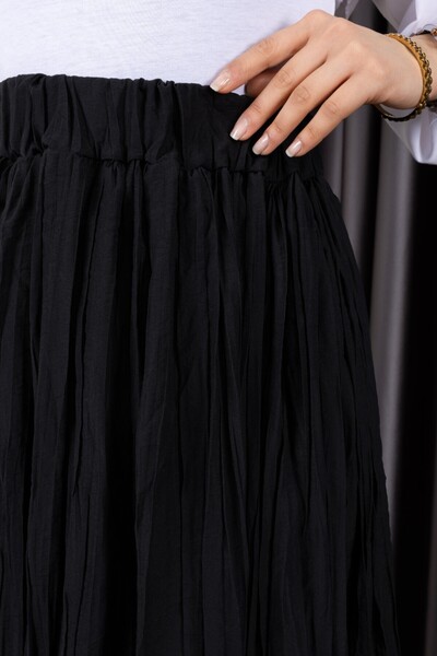 Sfg Life Moda Rochie plisată 100% viscoză pentru femei, cu talie elastică și detaliu încrețit