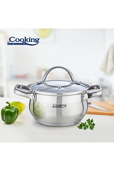 Cooking by Heinner STAINLESS STEEL POT + LID 18 X 10.5 CM, 2.6 L, AMIRA