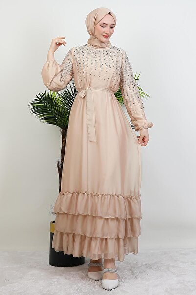 GİYZAMİLA Φόρεμα από σιντζρόνι με χρυσό αντανακλαστικό εφέ