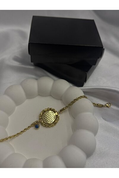 LOVELYSTORE Zincirli İçi Boş veya Dolu Çeyrek Altın Çerçeveli Zirkon Taş İşle...