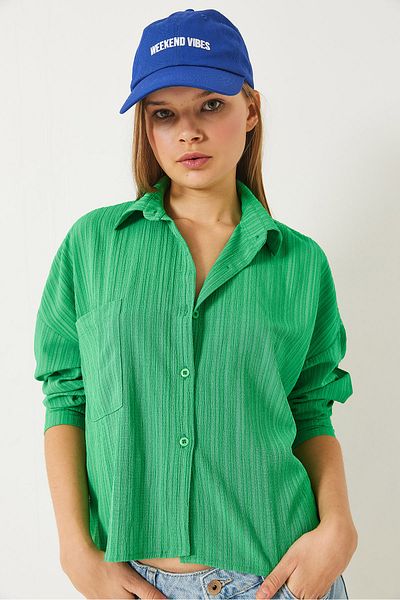 Bianco Lucci Women's Single Pocket Long Sleeve Comfortable Shirt 60261562