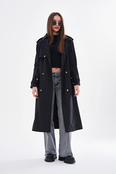 Makarina Women's Belted Long Trench Coat