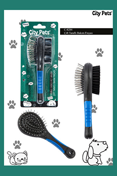 City Pets Çift Taraflı Kedi Köpek Bakım Fırçası C8284