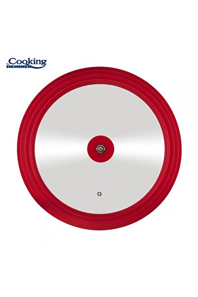 Heinner Bottle Lid With Silicone Edge Adjustable In 3 Sizes 22/24/26 Cm, Red, Cooking By