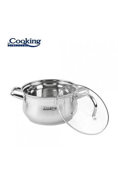 Cooking by Heinner STAINLESS STEEL CUTTER + LID 20 x 11.5 CM, 3.6 L, AMIRA
