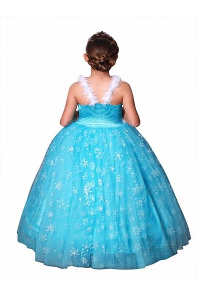 BUTİKHAPPYKİDS Costum și coroană Elsa, cadouri baghetă și mănuși 1-12 Y즈r