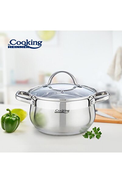 Cooking by Heinner STAINLESS STEEL CUTTER + LID 22 x 12.5 CM, 4.7 L, AMIRA