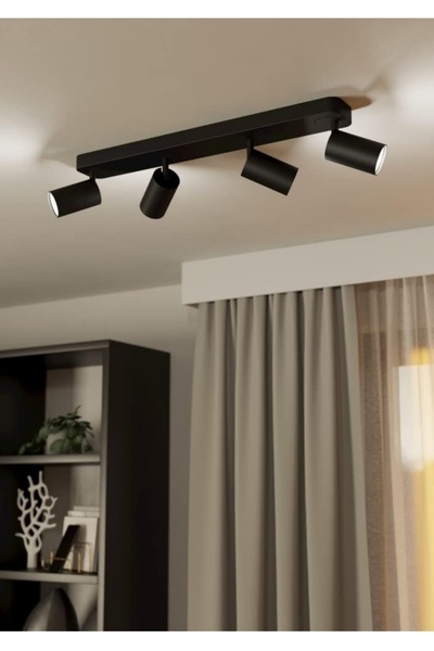 N Naturel Aydınlatma 4LÜ HAREKETLİ SPOT ARMATÜR AVİZE / BEYAZ RENK