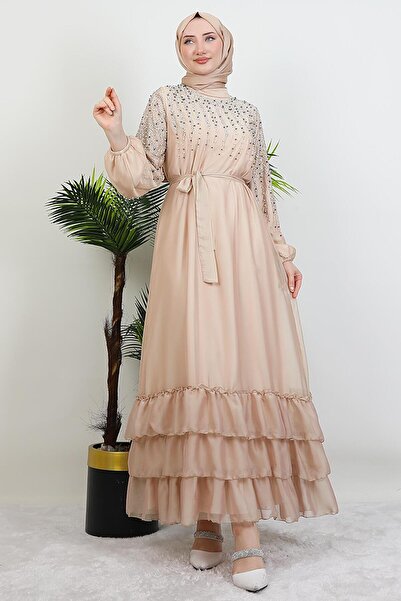 GİYZAMİLA Φόρεμα από σιντζρόνι με χρυσό αντανακλαστικό εφέ