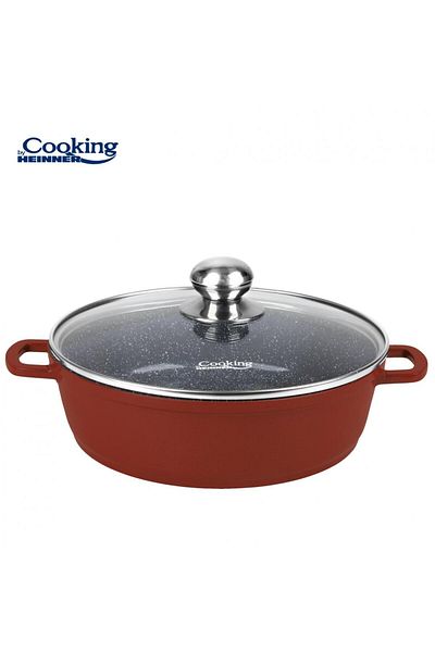 Cooking by Heinner CAST ALUMINUM SHALLOW POT+LID 28x7.5 CM, 4.1 L, CALABRIA