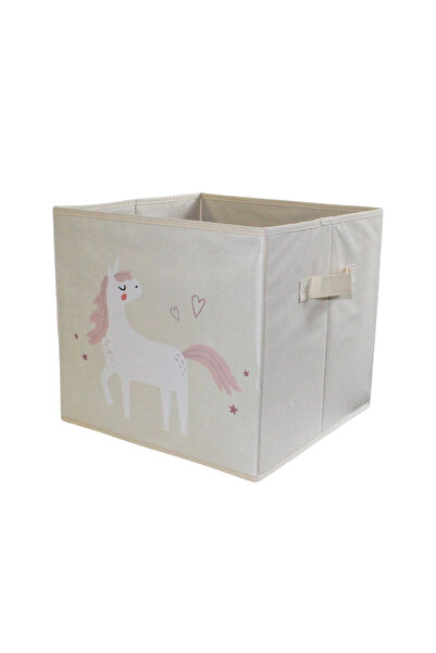 BM GİFT DESİGN Μπεζ κουτί αποθήκευσης Unicorn 30×30 cm