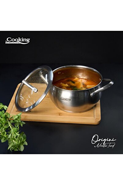 Cooking by Heinner STAINLESS STEEL POT 20 x 11 CM, 3.3 L, NICOLAI TAND