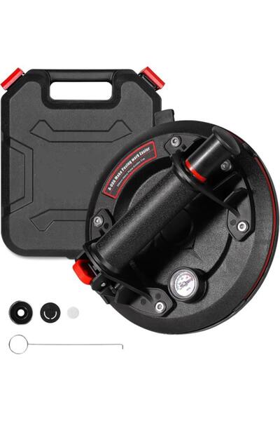 DepoMega Pompalı Vantuz Cam Seramik Fayans Taşıma 200 KG Kapasite Özel Çantalı