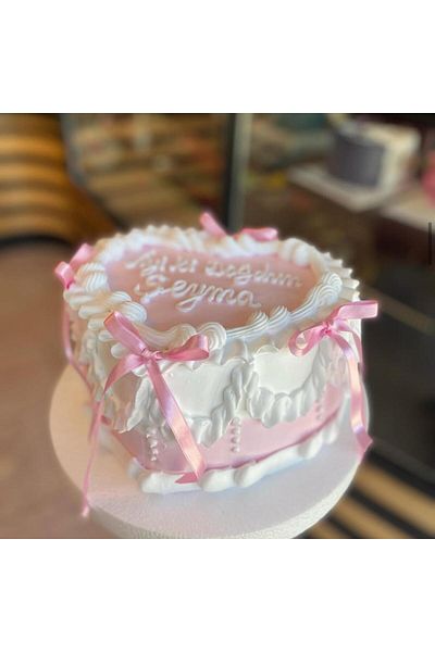 HİMENİSA Panglică pe Tort Balon roz mare 5 +40 bucăți panglică mică