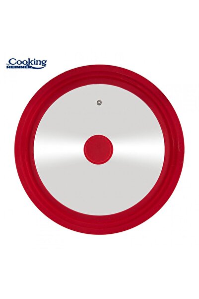 Heinner Bottle Lid With Silicone Edge Adjustable In 3 Sizes 28/30/32 Cm, Red, Cooking By