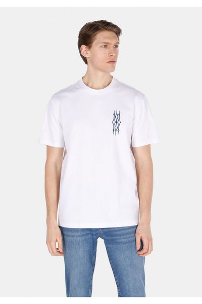 Colin's Comfort Fit Round Neck Plain Men's White Short Sleeve T-Shirt