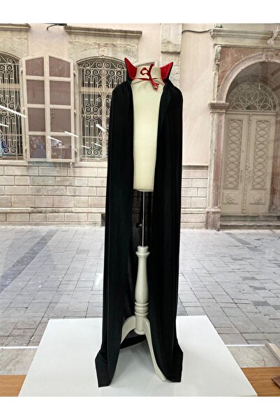 BUTİKHAPPYKİDS Ανδρικό και Παιδικό Μαύρο Μανδύα Δράκουλα Απόκριες Απόκριες 3-16 ετών