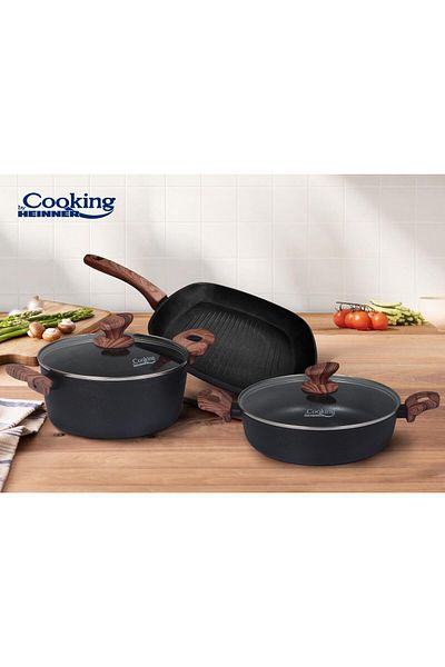 Cooking by Heinner SET GATIT 5 DARABOS ALUMINIU FORJAT, MALTÁ