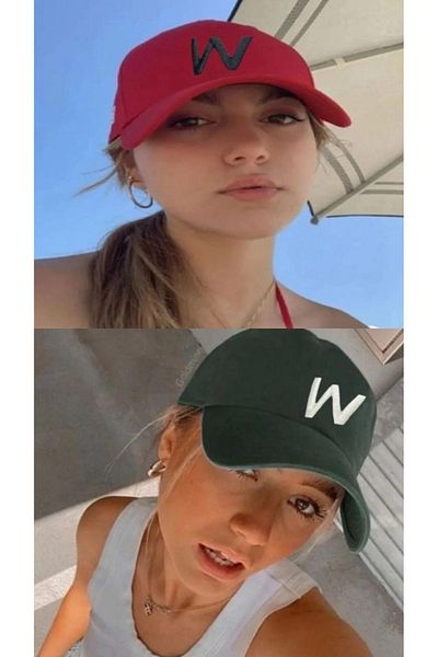 w white stars sports & wear Спортна шапка унисекс, комплект от 2 части с бродирана велкро задна част и регулируема закопчалка
