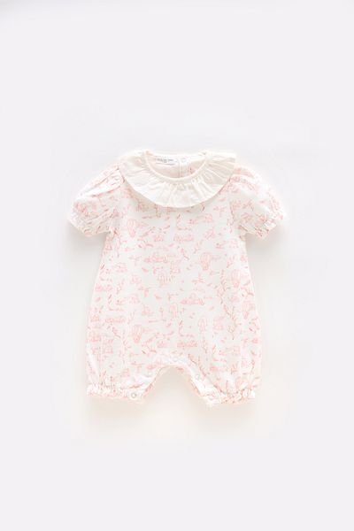 Atelier Babbi Romper - Toile De Jouy / Pink