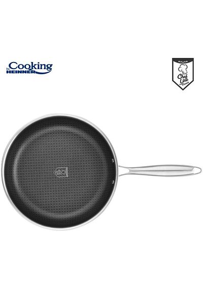 Cooking by Heinner Stainless Steel Frying Pan 3 Layers 30x6 Cm, Titanium3