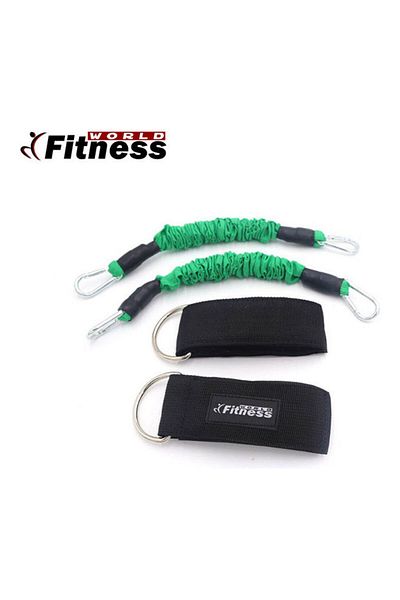 Fitness World Strength Legs Resistance Bands With Ankle Straps Set One Size